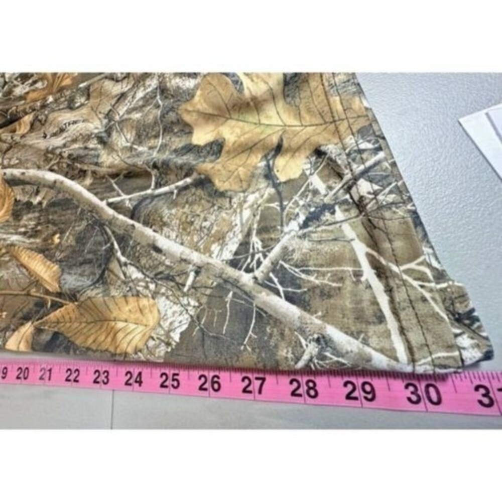 Realtree Edge Camo Performance Shirt Mens L Green Brown Long Sleeve Stretch Hunt - Picture 9 of 9